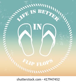Flip flopsvintage background