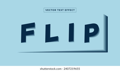 Flip Font effect vector text effect design