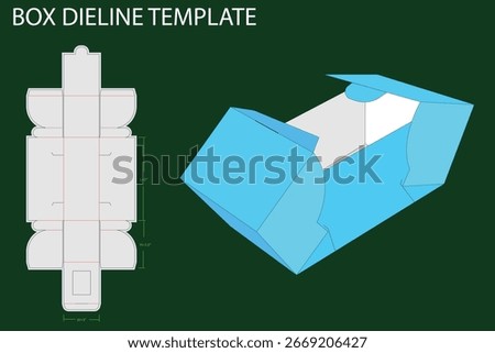 Flip gift box 7x3x3.5 inch dieline template. Design Editable Vectoe File. "Box" can be used for a variety of purposes. Some of its common uses are:Packaging: