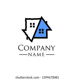 Flip home Real estate renovation logo