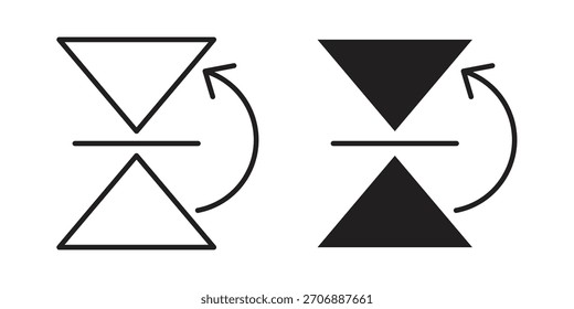 Horizontale Symbolsammlung kippen. moderne einfache Symbole für das Web