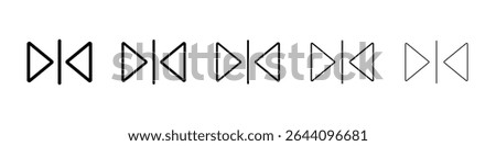 Flip horizontal icon concept. graphic design, logo, Web, UI.