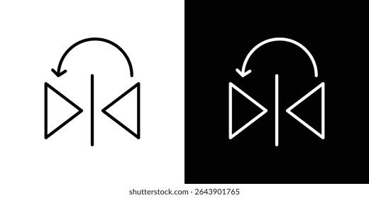 Flip horizontal icon Graphic vector set for ui design