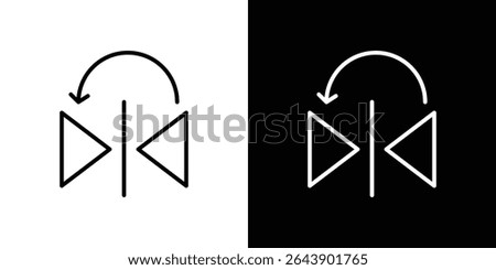 Flip horizontal icon Graphic vector set for ui design