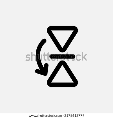 Flip horizontal icon in line style about text editor, use for website mobile app presentation