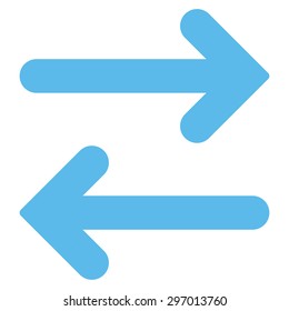 Flip Horizontal icon from Primitive Set. This isolated flat symbol is drawn with blue color on a white background, angles are rounded.