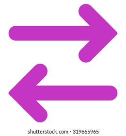 Flip Horizontal icon from Primitive Set. This isolated flat symbol is drawn with violet color on a white background, angles are rounded.