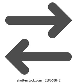 Flip Horizontal icon from Primitive Set. This isolated flat symbol is drawn with gray color on a white background, angles are rounded.