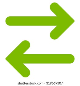 Flip Horizontal icon from Primitive Set. This isolated flat symbol is drawn with eco green color on a white background, angles are rounded.
