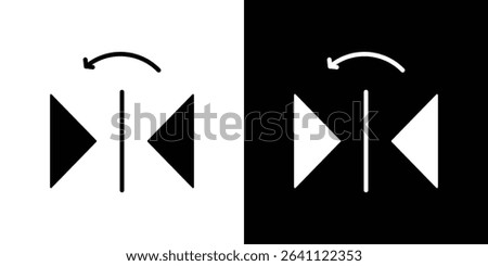Flip horizontal icon symbols. Vector illustration.