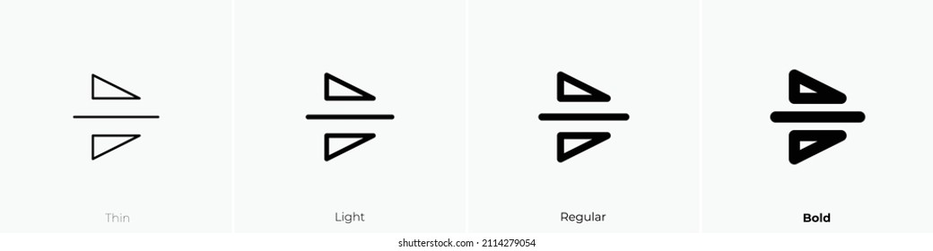 flip horizontal icon. Thin, Light Regular And Bold style design isolated on white background