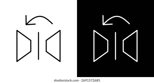 Flip horizontal icon. Thin linear vectors pack