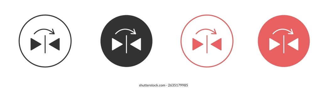 Flip horizontal icon vector design template simple and clean style
