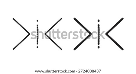 Flip horizontal icons, Line vector. solid symbol set