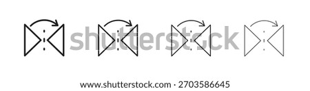 Flip horizontal icons symbol vector elements for infographic web