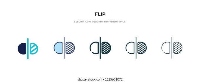 flip icon in different style vector illustration. two colored and black flip vector icons designed in filled, outline, line and stroke style can be used for web, mobile, ui