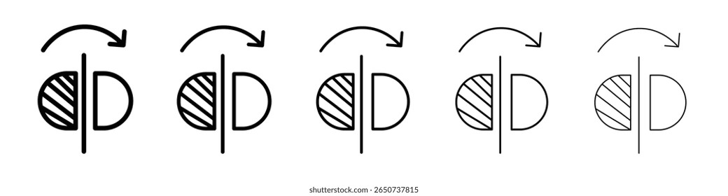 Flip-Symbol flache Illustration Set Logo