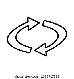 flip icon Outline vector symbol sign