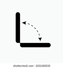 Drehen Sie das Symbol. Umkehren, Symbol umdrehen.