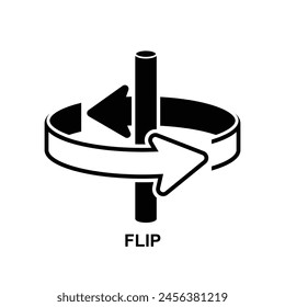 Flip icon. Rotate icon isolated on background vector illustration.