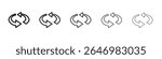 flip icon thin flat outline style vector sign