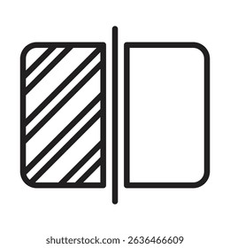 flip icon Thin line illustration