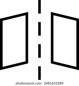 flip icon. Thin linear style design isolated on white background