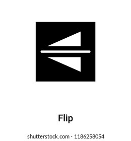 Flip icon vector isolated on white background, logo concept of Flip sign on transparent background, filled black symbol