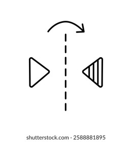flip icon Vector logo set flat