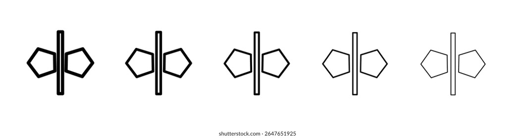 flip icon vector thin outline style sign