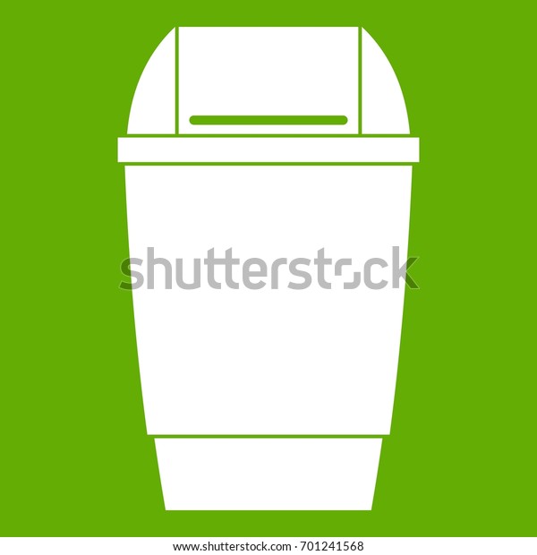 Flip Lid Bin Icon White Isolated: เวกเตอร์สต็อก (ปลอดค่าลิขสิทธิ์ ...