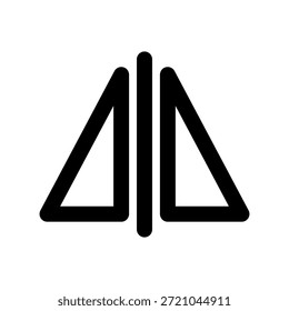 Zeilensymbol umdrehen. Das Symbol kann für Websites, mobile Apps, Präsentationsvorlagen, Illustrationen usw. verwendet werden.