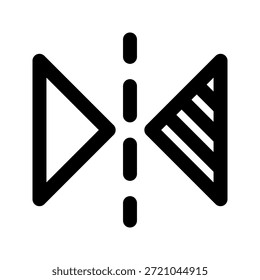 Icono de voltear línea. El ícono se puede utilizar para Sitios web, App móviles, Plantillas de presentación, ilustración, etc.