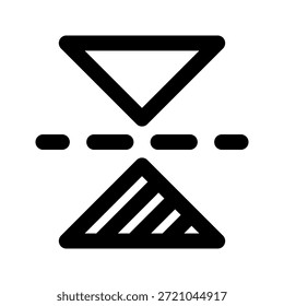 Icono de voltear línea. El ícono se puede utilizar para Sitios web, App móviles, Plantillas de presentación, ilustración, etc.