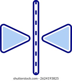Flip Line vector Icon Design