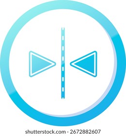 Inverter design de ícone de vetor de linha