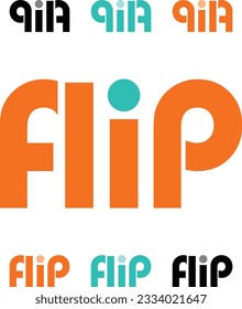 Flip logotype design with variations