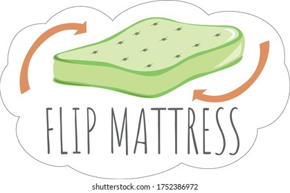 Flip mattress. Mattress. Green mattress