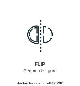 Icono de vector de contorno de voladizo. Icono de giro negro de línea delgada, ilustración de elemento simple vectorial plano a partir del concepto de figura geométrica editable trazo aislado en fondo blanco