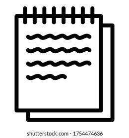 Flip pad icon. Outline Flip pad vector icon for web design isolated on white background