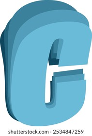 Flip Paper Letter Alphabet Vector Element C