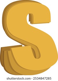 Flip Paper Letter Alphabet Vector Element S