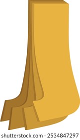 Elemento de Vector de alfabeto de letras de papel J