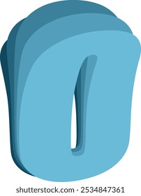 Papierbuchstabe umdrehen Alphabet Vektor Element O