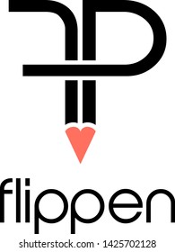 FLIP PEN SIMPLE MODERN LOGO