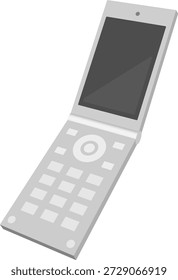 Flip phone isolated vector illustration