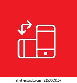 Icono de línea de teléfono, plantilla de recursos gráficos, ilustración vectorial.