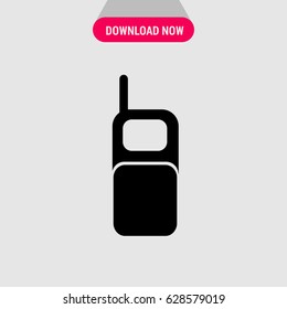 Flip Phone Vector Icon, The telephone with slide lid. Simple, modern flat vector illustration for mobile app, website or desktop app 