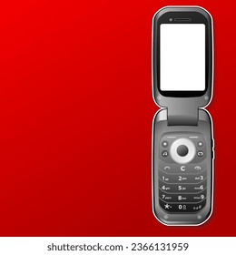 flip phone vector illustration background