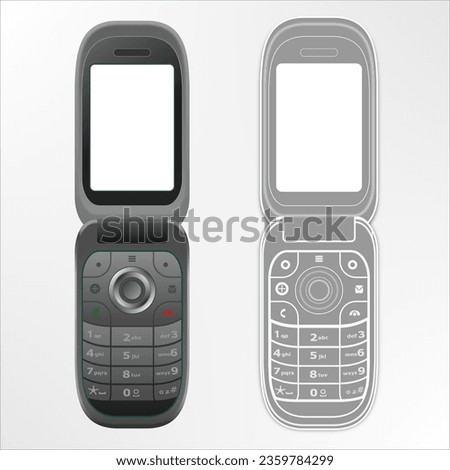 flip phone vector illustration background